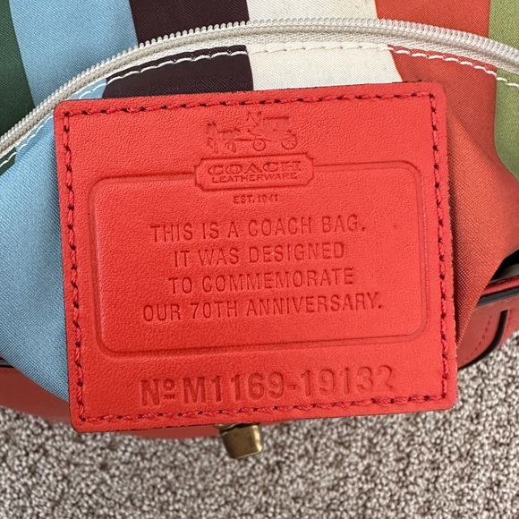 Coach Leather Willis Legacy Crossbody 19132 Vermillion Orange 70th Anniversary - Picture 12 of 12